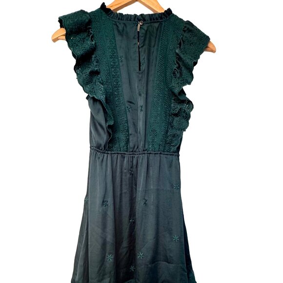 Sunday Best Green Lace Ruffle Midi Dress – XS - Picture 4 of 4